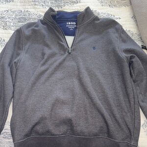 IZOD Men's Charcoal Zip-Up Sweater